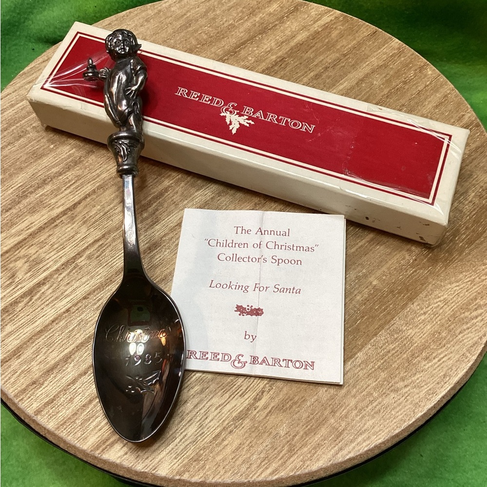 Reed & Barton Silver Children of Christmas Collectors Spoon Looking for Santa
